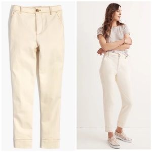 NEW Madewell tapered white ivory jeans pants. H7266